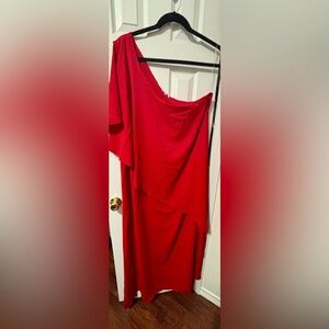 NWOT (NEW) FAERIESTY SZ 4X RED Women’s Formal Chiffon Gown side zipper #FSWD1144